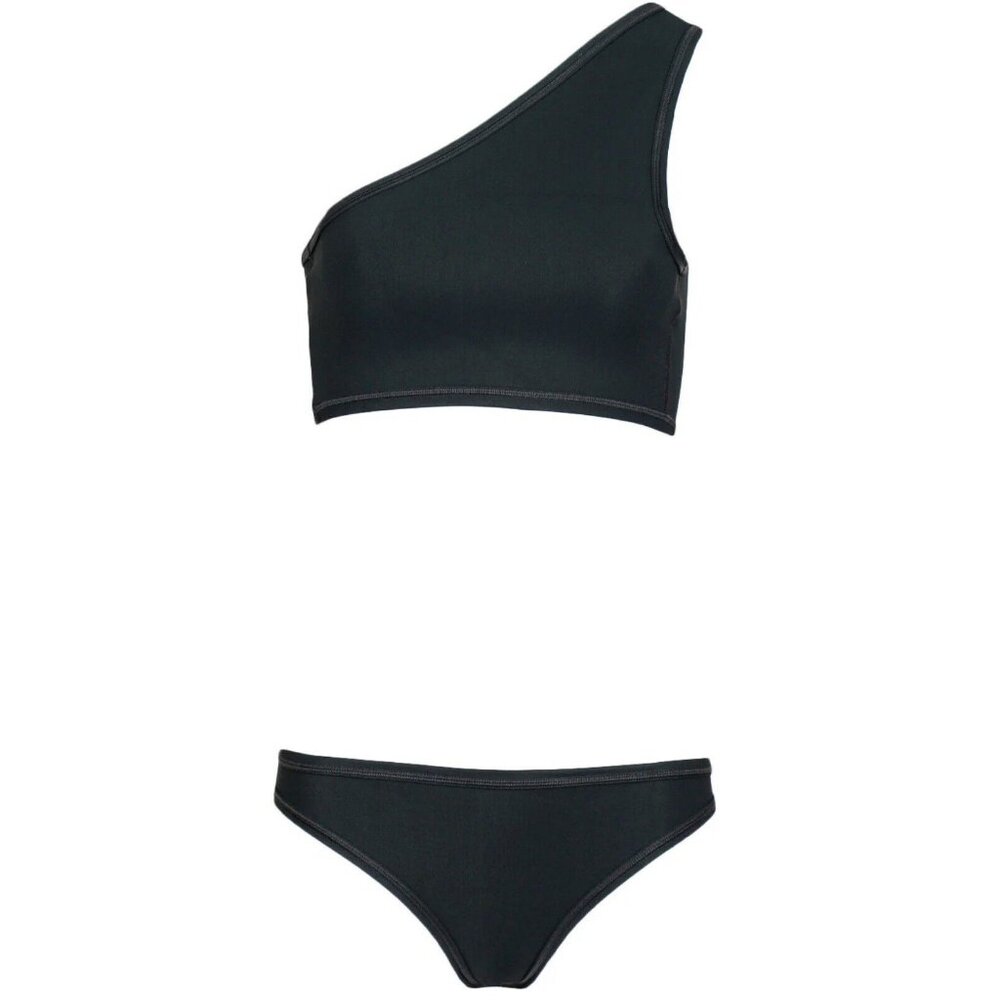 NWT BOTTEGA VENETA SWIMSUIT Assymetrical Dark Green Nylon Inkwell Sz M